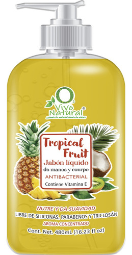 Jabón Líquido Para Manos Y Cuerpo Tropical Fruit 480ml