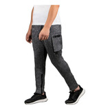 Jogger Buzo Cargo New Arrival 2022 Carbon Gray Color: Negro 