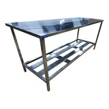 Mesa Inox Industrial Nortinox 190cm X 70cm X 90cm