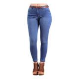 Jeans Básico Mujer Fergino Bleach 52903409 Mezclilla Stretch