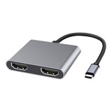 Hub Usb Tipo C A Compatible Con Doble Hdmi, Pantalla 4k 30 H