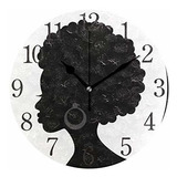 Reloj De Pared - Suabo African Woman Wall Clock Arabic Numer