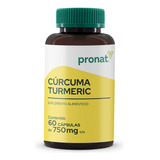 Suplemento Curcuma 60 Capsulas Pronat 750mg