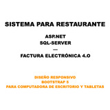 Sistema Para Restaurante Asp.net-sql Server (código Fuente)