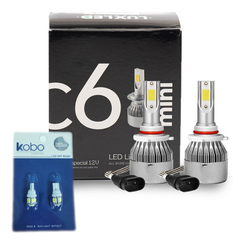 Kit Cree Led C6 Mini Sin Cooler Compacto! + 2 T10 Regalo