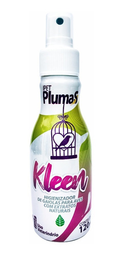 Kleen Higienizador De Gaiolas Ipet Plumas 120ml