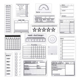 Juego De 18 Sellos Transparentes Para Diario, 4 Hojas De Ca.