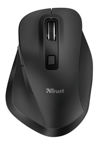 Mouse Inalambrico Usb Trust Fyda Ergonomico Con Batería De Color Negro