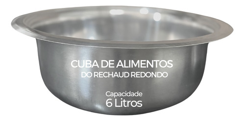 Cuba De Alimentos Do Rechaud Redondo Em Aço Inox