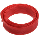 Malla Tejida Cubre Cables Organizador 1 Metro 10mm Rojo