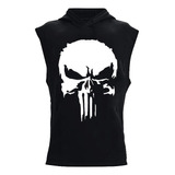 Musculosa Olimpica Con Capucha Gym Gimnasio - Punisher