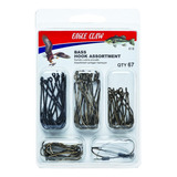 Kit 67 Anzuelos Para Lobina Eagle Claw Anti Hierba Pesca Bas