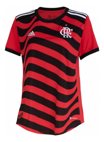 Camisa Flamengo 3 22/23 S/n Torcedor Estampa Ondulada 