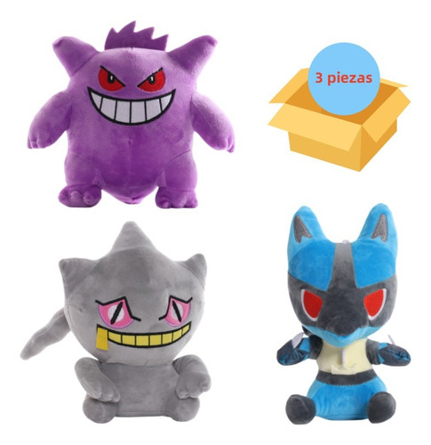 Juego De 3 Juguetes De Peluche De La Serie Pokémon,regalos