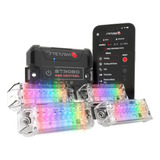 4 Strobo Stetsom Led Rgb Automotivo Bluetooth Com App