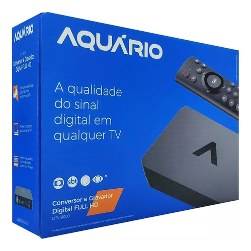 Mini Conversor Digital Aquario De Tv Full Hd Dtv-9000