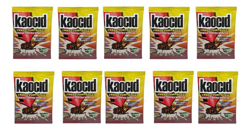 Kaocid Mata Moscas Granulado 25gr Sachê 10un Pronto Entrega