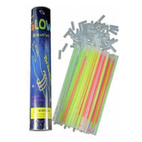 Globi® Pack 100 Pulseras Fluorescentes Fiesta Neón, Flúor 