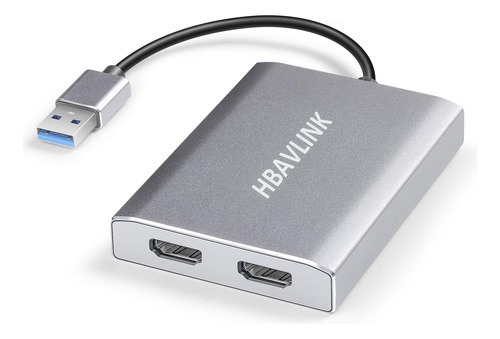 Adaptador Hbavlink Usb 3.0 A Hdmi Dual, Compatible Con Dispo