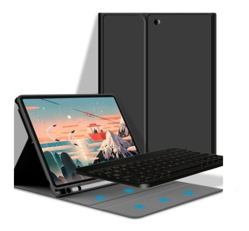 Carcasa Con Teclado Para iPad 8gen 10.2 + Vidrio Templado