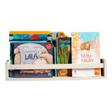 Porta Livros Organizador Revisteiro Infantil Branco 80cm 1pç