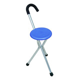 Bastón Con Asiento Pleglable Yuwell Yu871 Color Plateado