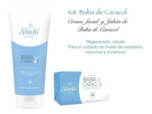 Kit Crema Facial Y Jabón Baba De Caracol Por Sheló Nabel