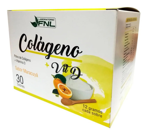 Colageno + Vitaminas C & D Polvo Fnl Caja 30 Sobres Sabor Maracuya / 30 Sobres