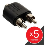 Adaptador Jack 3.5 Hembra Stereo / Rca X2 Macho Plástico X5