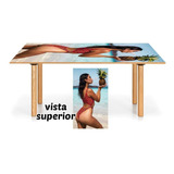 Vinilo Para Mesa Mujer Sexy Modelo Fotografia Bikini M12