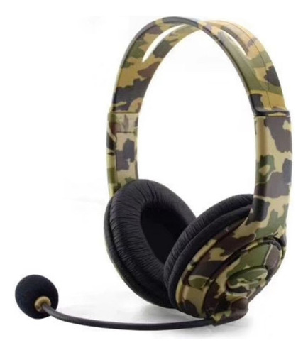 Fone De Ouvido Gamer Camuflado C/ Microfone - Ps4 E Xbox One