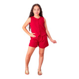 Roupa Infantil/juvenil Menina Conjunto Feminino Do 4 Ao 12 