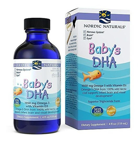 Nordic Naturals Baby's Dha, Sin Sabor, 1050 Mg Omega-3 + 300