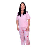 Pijama Mujer Pantalón 100% Algodón Tallas Grandes Xxl - Xxxl