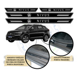 Jogo Soleira Proteção Premium Preto Black Volkswagen Nivus