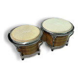 Bongos En Madera Aro Confort 8  - 9  Cuero Natural