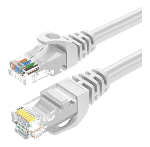 Cable De Red Utp Cat 5e 1.5 Metros Para Internet Blanco
