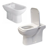 Combo Inodoro Largo + Bidet 1 Agujero Piazza Amalfi