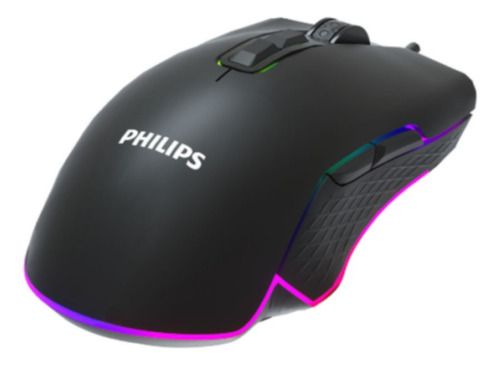 Mouse Gaming Philips G201, Usb,6400 Dpi, 8 Teclas, Luz Rgb