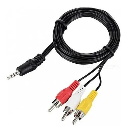 Cable Adaptador Rca Macho Por Estereo Auxiliar Macho 3x1 Av