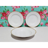 Juego 3 Platos Hondos Porcelana Alemana Rosenthal De 24 Cm