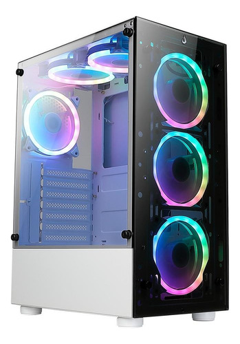 Gabinete Gamer Rise Mode Com 6 Fans E Controladora Rgb