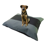 Cama Colchón Lavable Para Mascotas Gigante Bicolor Color Gris