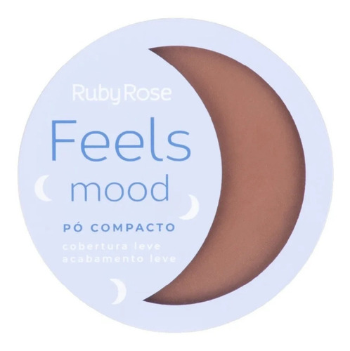 Pó Compacto Feels Mood - Ruby Rose Hb7232 Efeito Aveludado