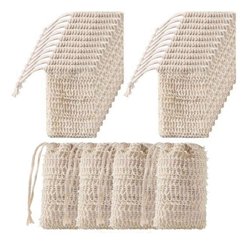 Bolsa De Jabón De Sisal De Baño De Ducha, 50 Unidades, Bolsa