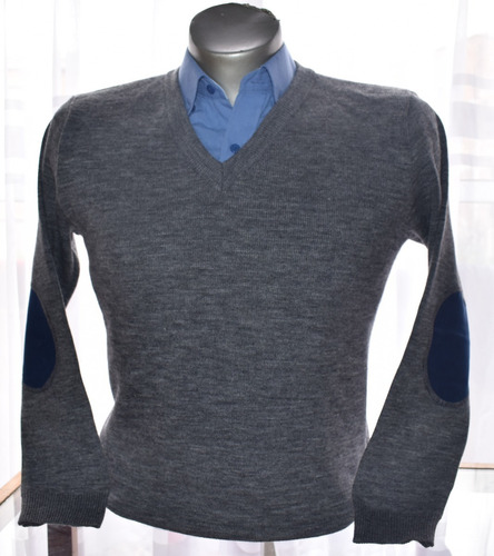 Sweater Buzo Saco Cuello V Hombre