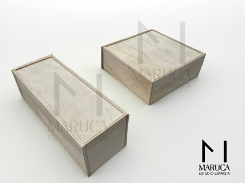 10 Cajas Madera Para Vino ( 35.5 X 10.16 X 10.16cm ) 