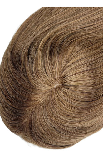 Cubrecoronilla Topper Cabello Humano Cobertura15x16cm Peluca