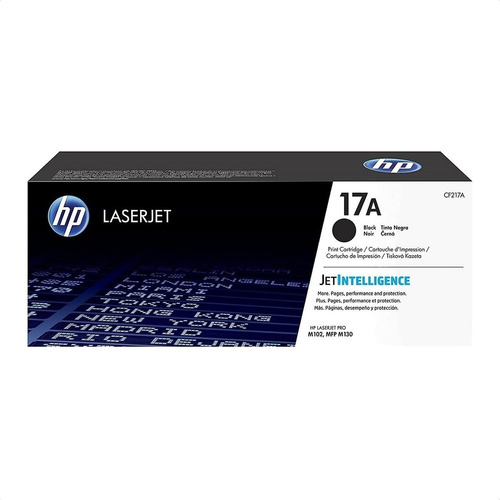 Toner Hp 17a Negro Cf217a Original Para Impresoras M102 M130