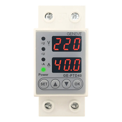 Protector Tension Digital Geneve Riel Din 40 Amp Monofasico | MercadoLibre